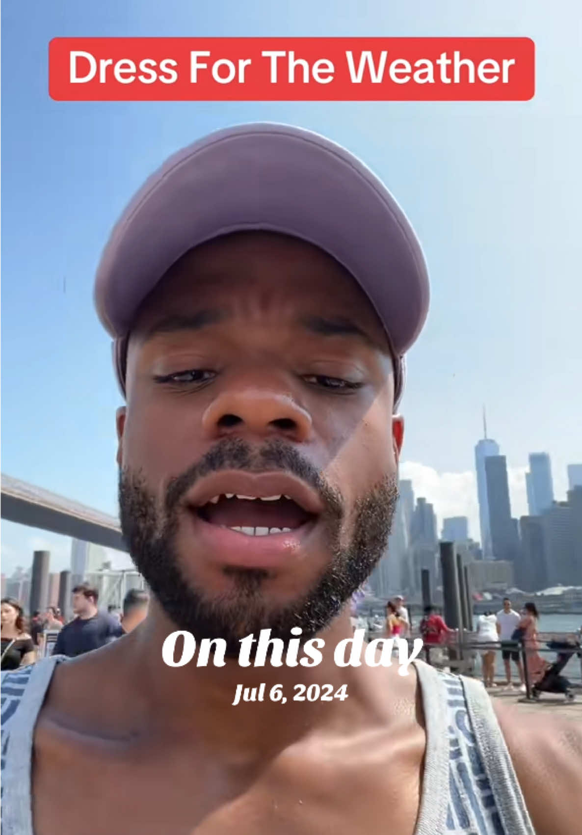 A post by @tyreaktoldyou on TikTok caption: A year later and I have the same complaint. Why are y’all sweatshirts and hoodies in this weather?#onthisday #TyreakToldYou #Summer #SummerClothes 