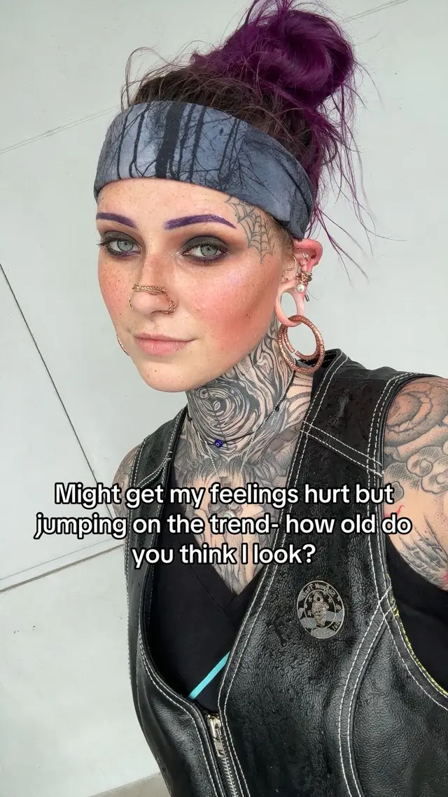 A post by @spdrlegs on TikTok caption: You can be brutally honest it won’t hurt my feelings. #spiderlegs #agetrend #fypシ #trending #viral #engagement #foryou #foryoupage #age #yallternative #biker 