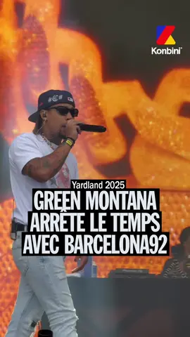 A post by @konbini on TikTok caption: @GreenMontana sur « Barcelona 92 » à la Yardland 🔥🔥🔥 #yardland #festival #greenmontana 