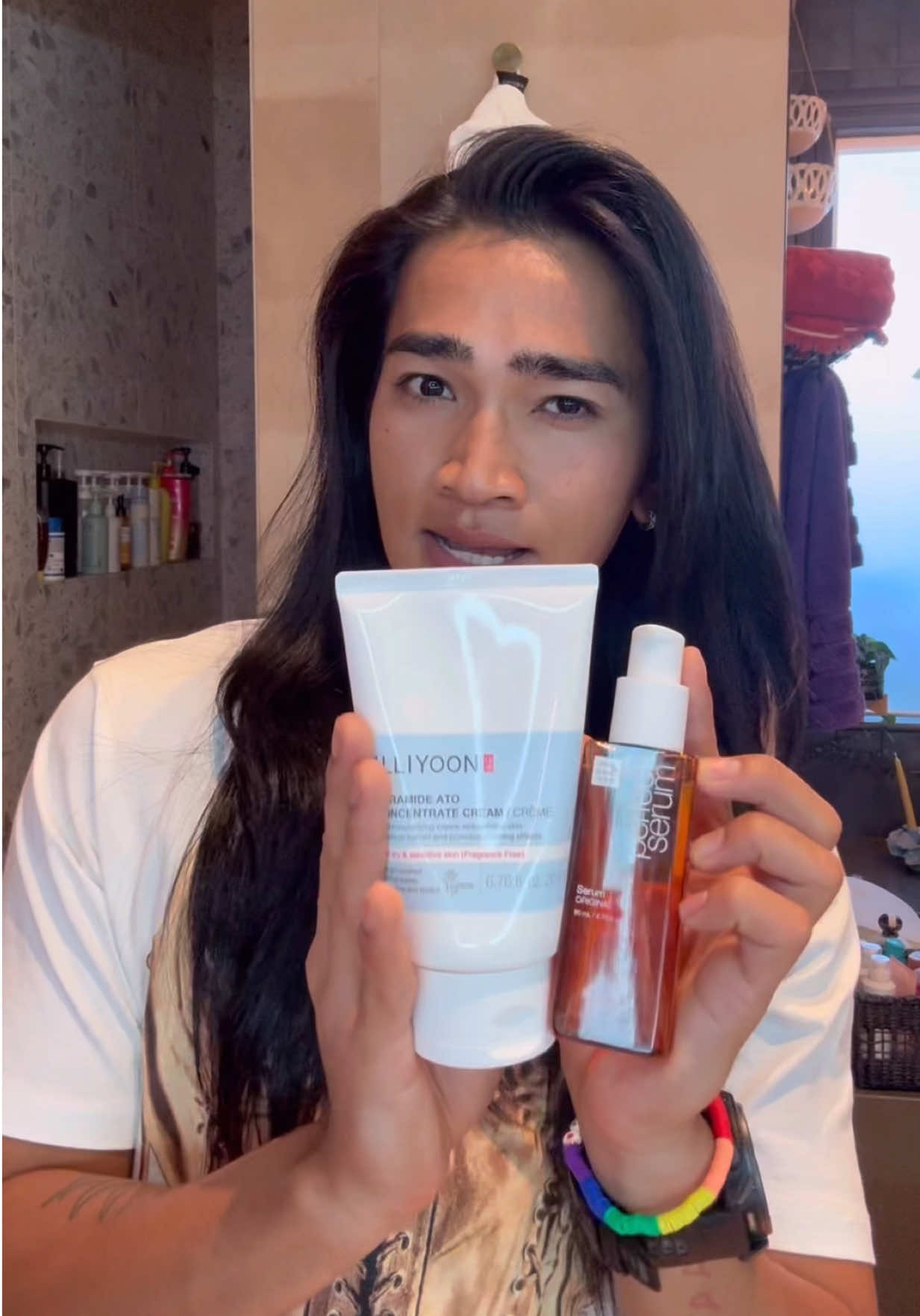 A post by @bretmanrock on TikTok caption: BESTIES, the skincare gods have blessed us!! Amorepacific faves are on major sale rn — don’t sleep #ad #amazonbeauty @Amazon Beauty #illiyoon #ceramideatoconcentratecream @ILLIYOON US #miseenscene #perfectoriginalserum @MISEENSCENE_OFFICIAL 