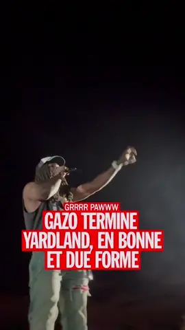 A post by @konbini on TikTok caption: Gazo termine ces 3 jours de @yardland_ en PÉTARD devant plus de 20 000 personnes avec son légendaire "DRILL FR 4" 🏥😷💊💉🚑