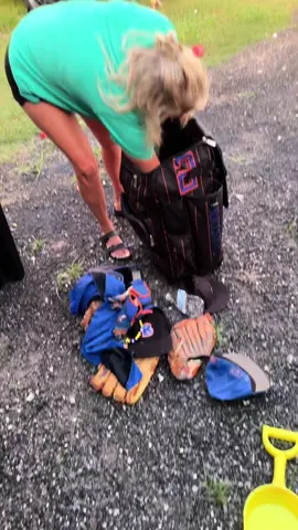 A post by @logandurrance12 on TikTok caption: Y’all come pack this car with us to head to Tennessee! That tape on my shoe is a paid actor lol #dadsoftiktok #travel #baseball 