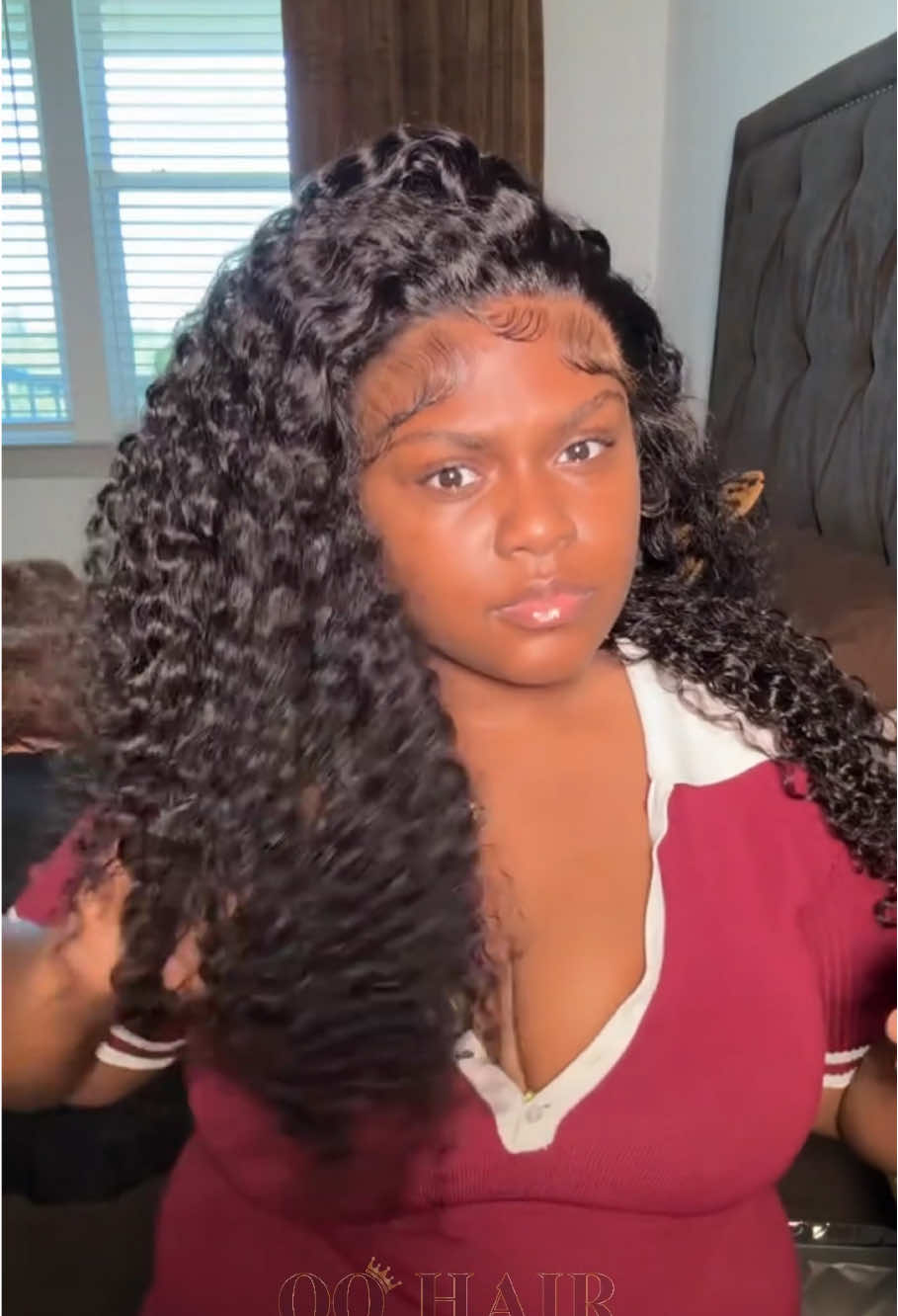 A post by @oqhair on TikTok caption: 360 invisi drawstring unit 🎀Get Same Wig 𝟐𝟖% 𝐎𝐅𝐅 with " Code:𝐓𝐊𝐕𝐈𝐏 " (🔗 in my bye-oh!)#oqhair #humanhair #waterwave #tiktoktopwigs #wiginstall #wigstyling #lacewig #wigs 