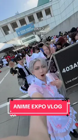 A post by @aeonik on TikTok caption: AX VLOG!! (I forgot day 1 unfortunately…) #animeexpo #ax2025 #alienstage #plave