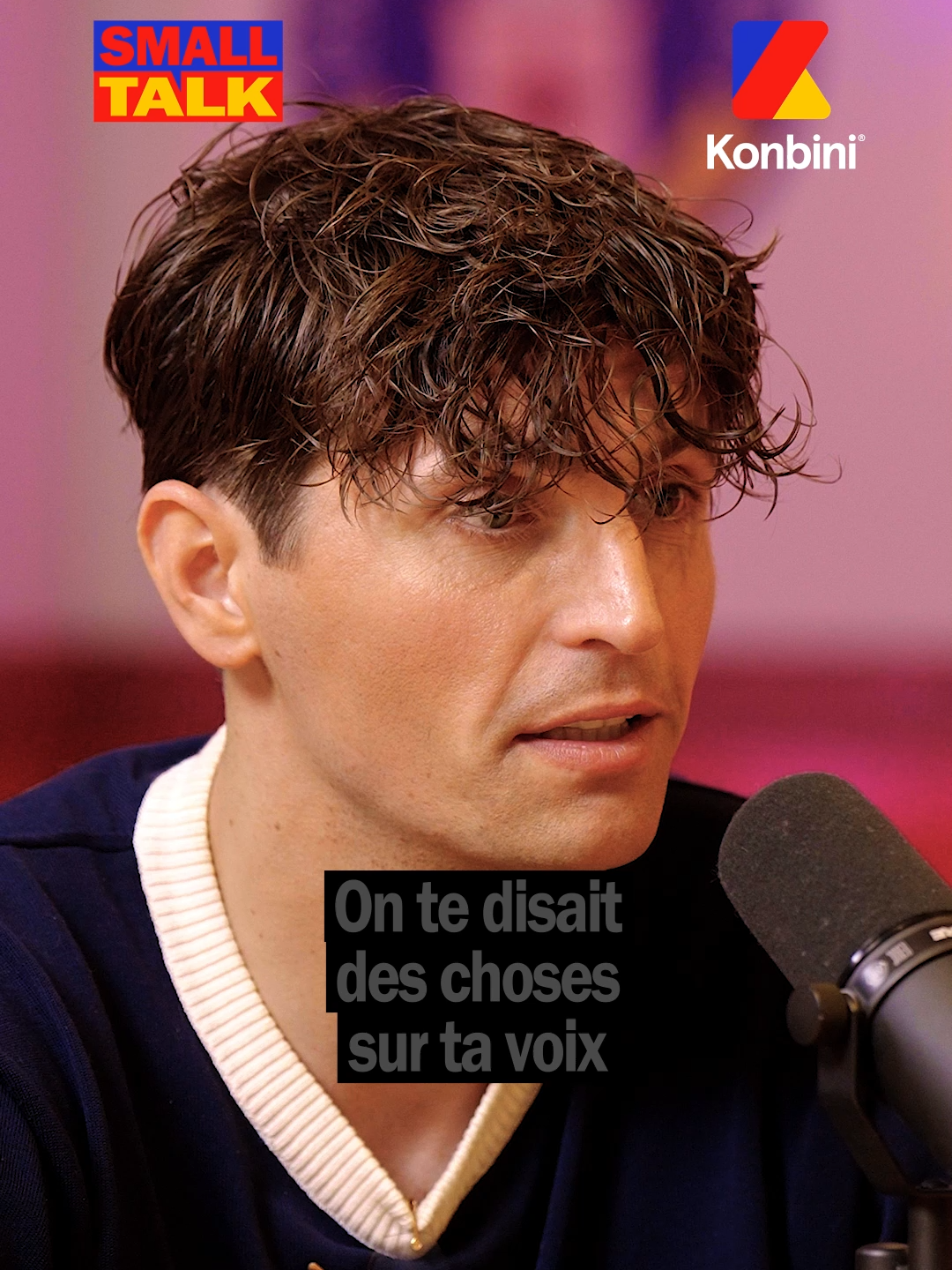 A post by @konbini on TikTok caption: On a attribué toutes les origines du monde à Raphaël Quenard à cause de sa voix 😭 Il en parle dans Small Talk avec David Castello-Lopes, et c’est à voir en intégralité sur notre chaîne YouTube. Son film, I Love Peru, sort en salles le 9 juillet prochain.  Merci à @squarespace, retrouvez les conditions du code promo dans le 1er commentaire.  #comedie #humour