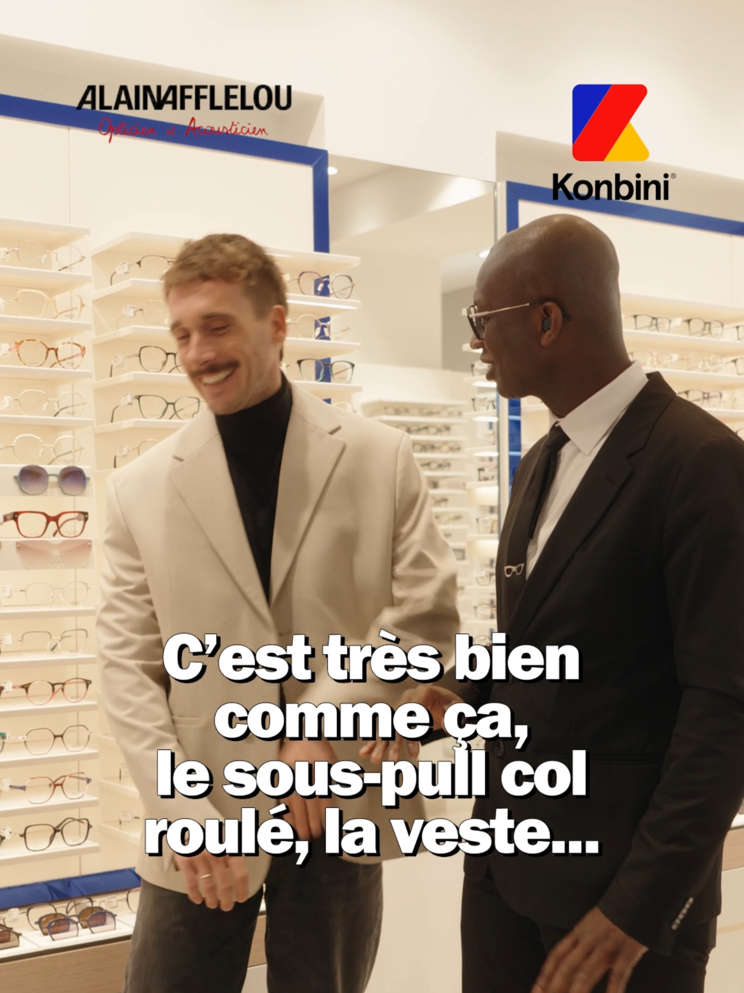 A post by @konbini on TikTok caption: Une journée dans la peau d'un opticien, ça donne ça : @julien_geloen En collaboration commerciale avec @afflelou