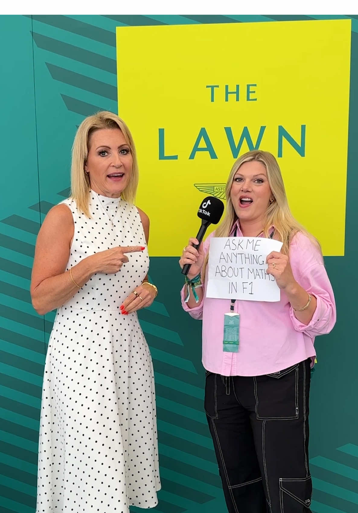 A post by @tiktok_uk on TikTok caption: Knowing PI to 10 digits is such a flex @MathsChelsea 😎 #AstonMartin #F1 #Formula1 #BritishGP #F1TikTok #F1TikTok #womeninstem #WomenInSports #math #maths 