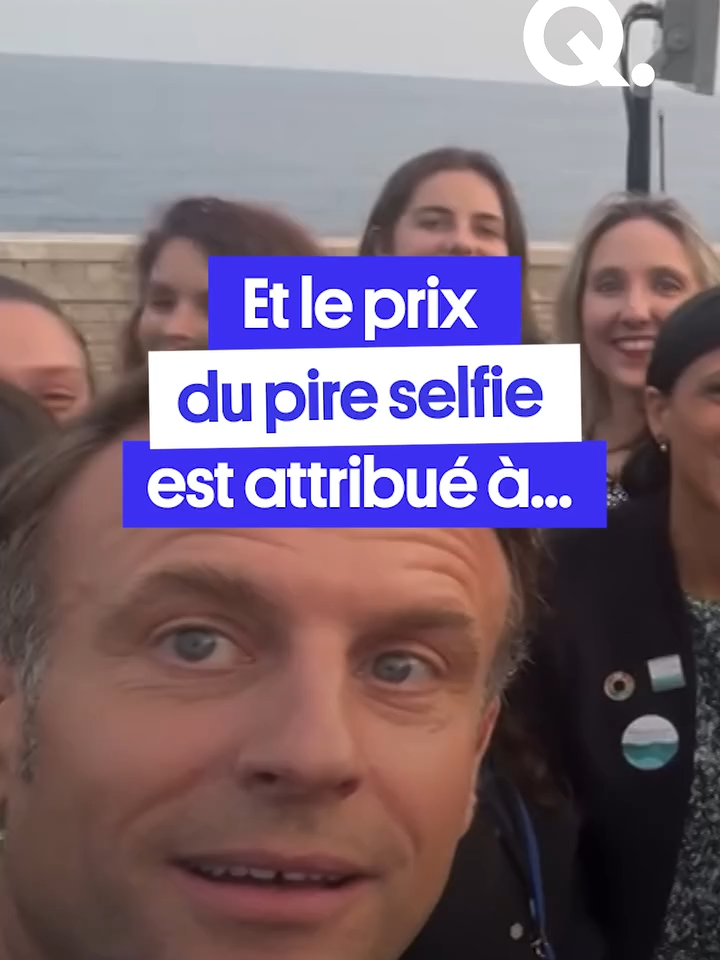 A post by @quotidienofficiel on TikTok caption: [REDIFFUSION] D’où vient cette manie agaçante d’Emmanuel Macron de s’incruster sur TOUTES les photos ? #tiktokfrance #onregardequoi #quotidien #actu #humour #rire