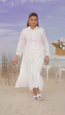 A post by @umnaaofficial on TikTok caption: Luxury summer cotton long dress with lining #summersale #shalwarkameez #umnaaofficial #trending #farshishalwar #pakistanisuits #longdress #summerdress 