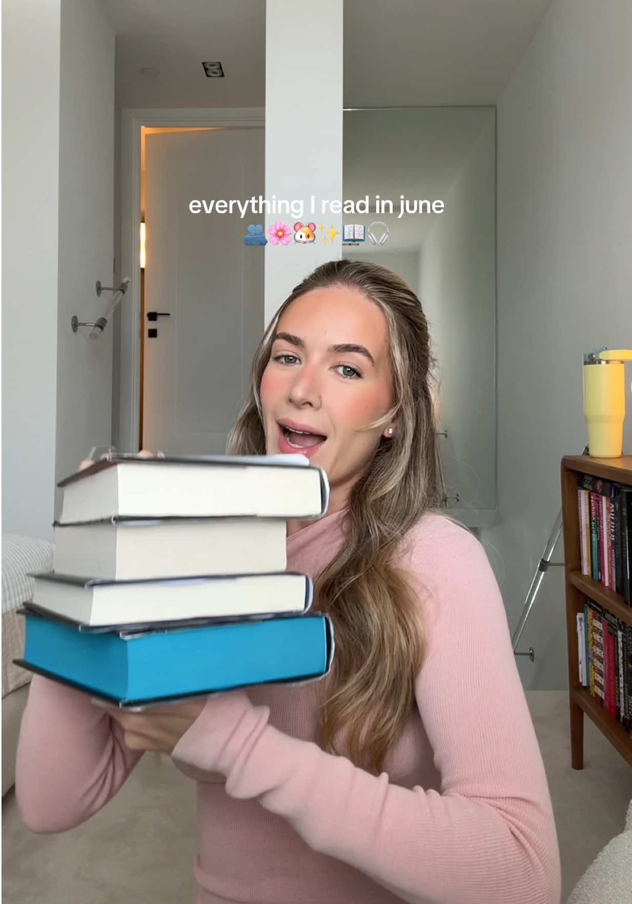 A post by @sophiatuxford on TikTok caption: my june reads!!!🫶🏼🥞🧚🏼✨📔⛅️