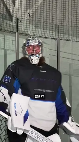 A post by @bauerhockey on TikTok caption: In case you were wondering what goes through Vasy’s mind in the crease 😂