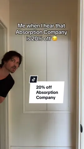 A post by @iansomerhalder on TikTok caption: Shop up to 20% off @The Absorption Company products today 😉
