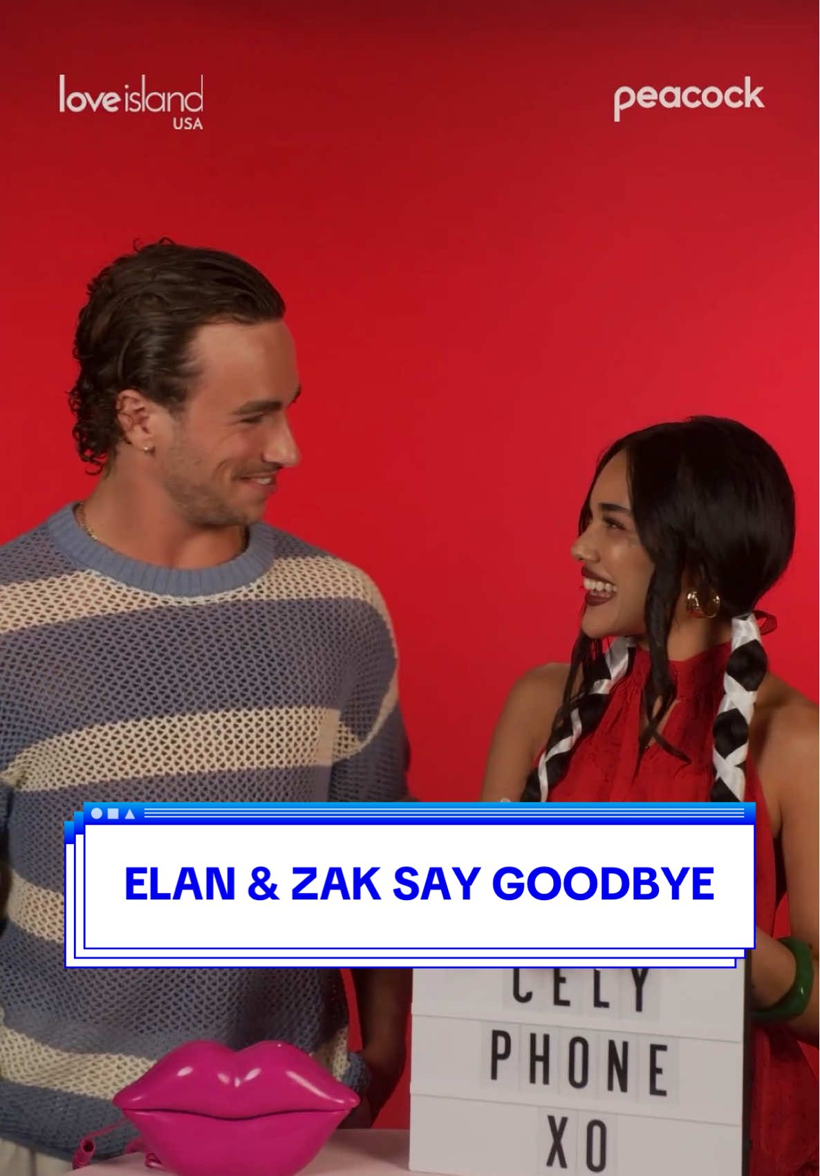 A post by @loveislandusa on TikTok caption: Elan and Zak catch up with Cely and look back on their time in the Villa! 💕 #LoveIslandUSA