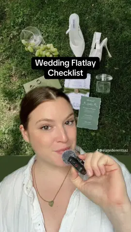 A post by @lynea.daprix on TikTok caption: Wedding Flatlay 101 #weddingflatlay #weddingplanning #weddingphotography #greenscreen 