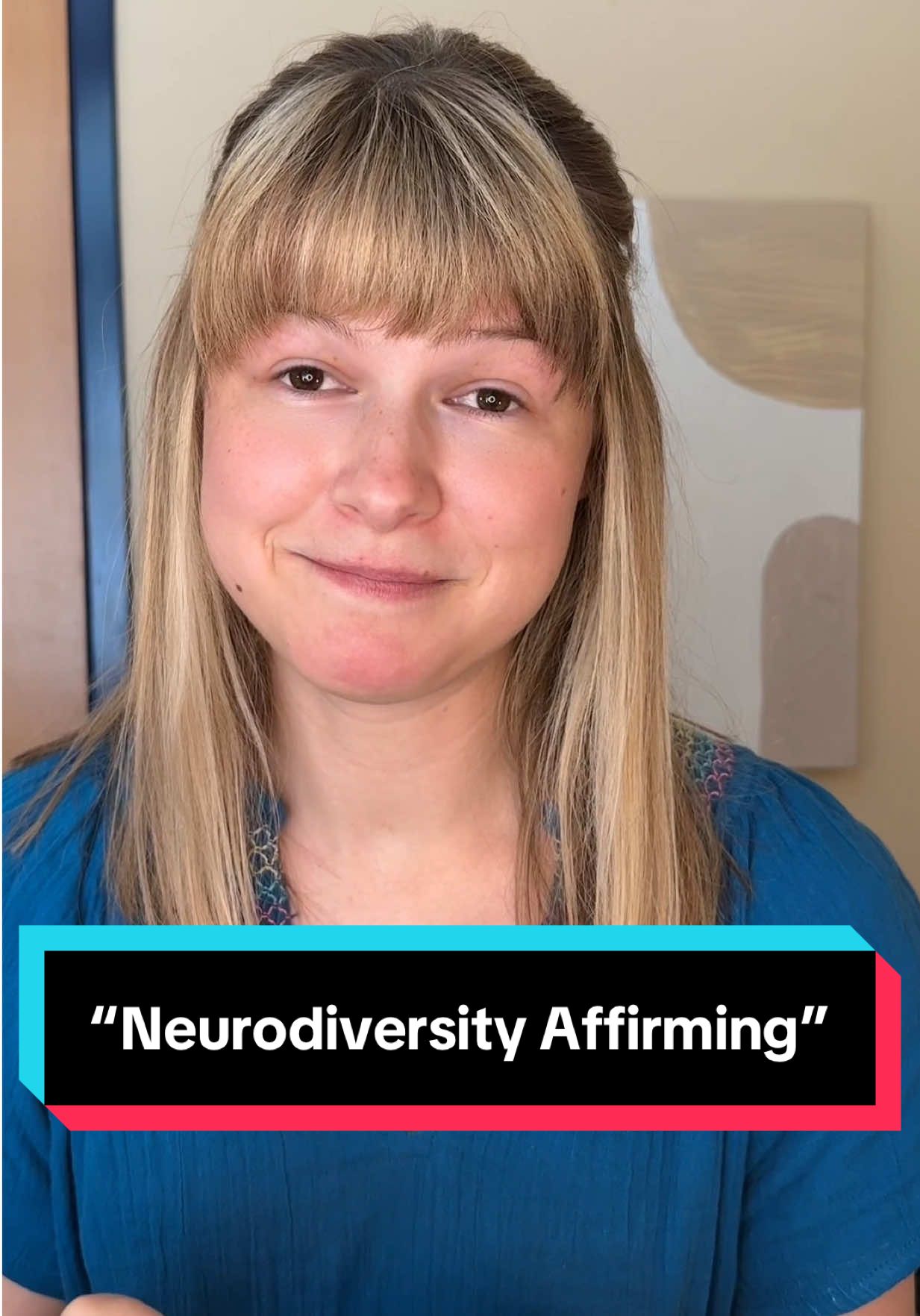A post by @kaelynn_vp on TikTok caption: “Neurodiversity-affirming” is MORE than just a buzzword…it’s a word for those who are TRYING, even if they don’t always get it right. ❤️‍🩹 #autistic #autism #autismacceptance #neurodivergent #abatherapy #ot #slp #therapist #therapy #autismawareness 