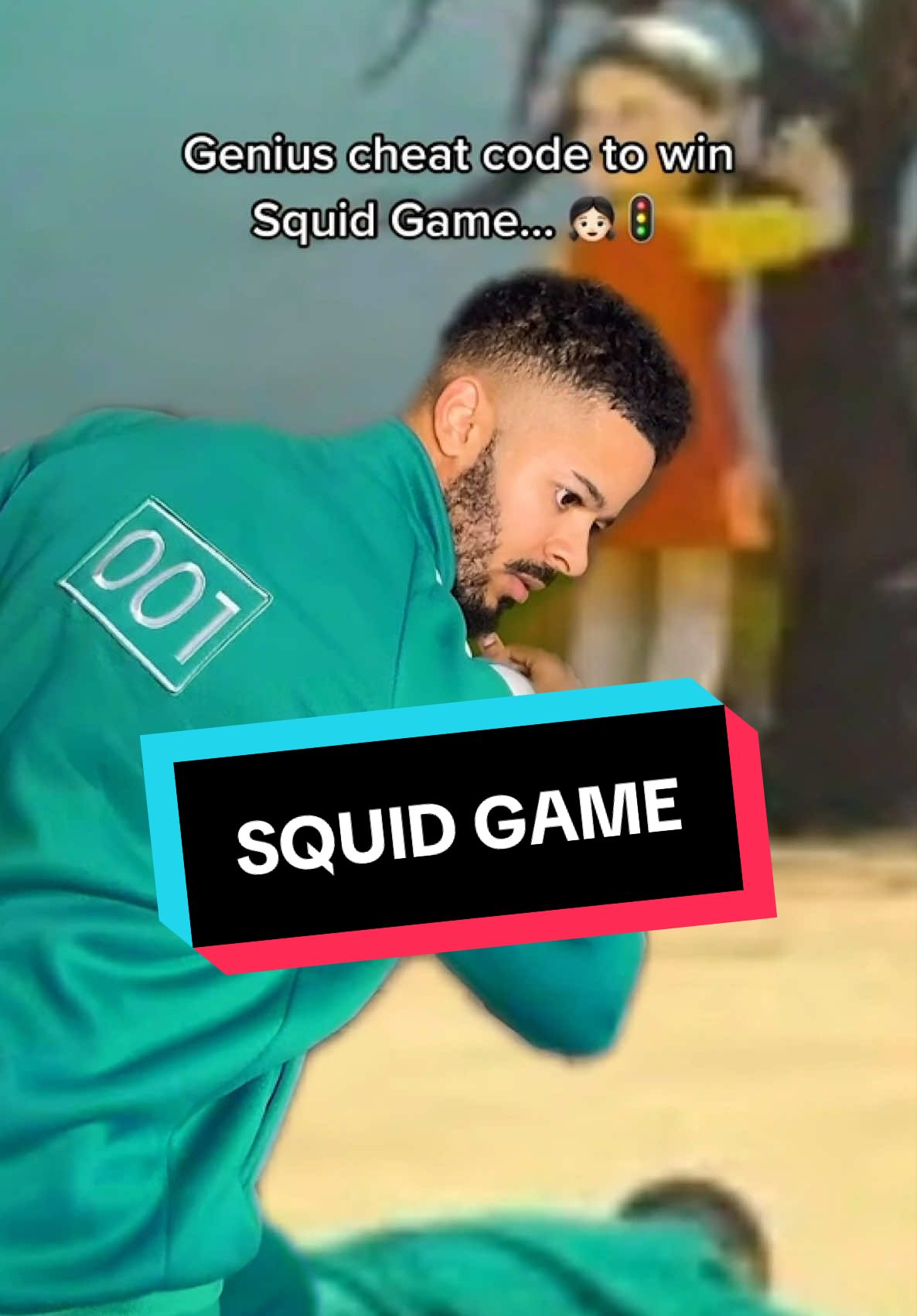 A post by @jeremylynch on TikTok caption: Genius cheat code to win squid game @Tyree Smitty Smith 👧🏻🚦👏🏽😂 #squidgame #squidgames #cheatcode #funny #funnyvideos #reel #reels #squidgame3