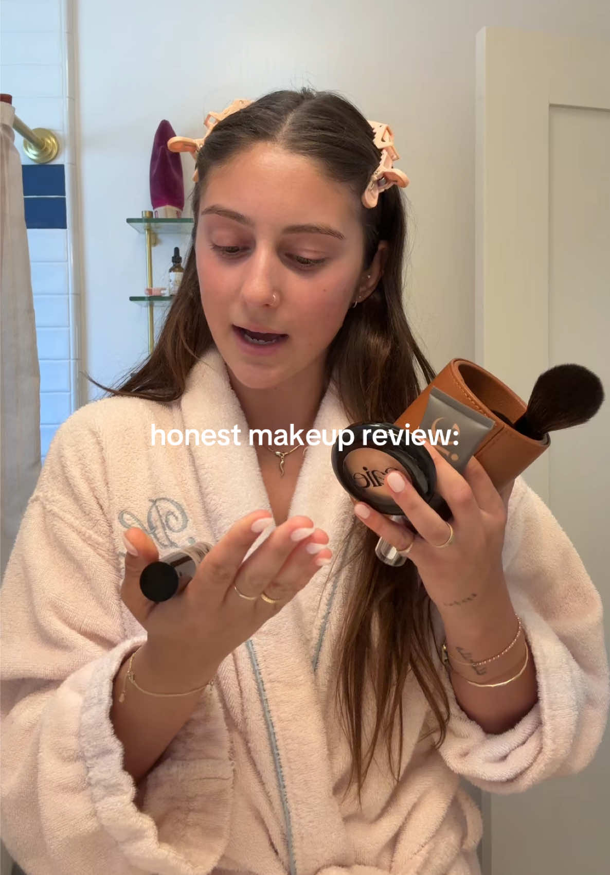 A post by @sophmosca on TikTok caption: an honest makeup review interrupted by boogers & low blood sugar✌🏼