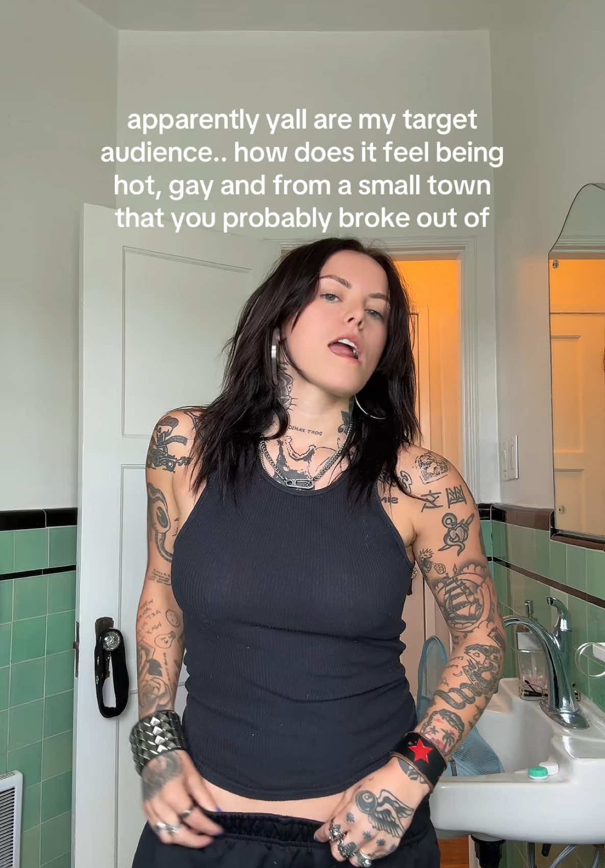 A post by @ on TikTok caption: so glad we found eachother … should I release this one?? 🤪🤪🤪 #musictok #wlw #newmusic #laurensanderson 
