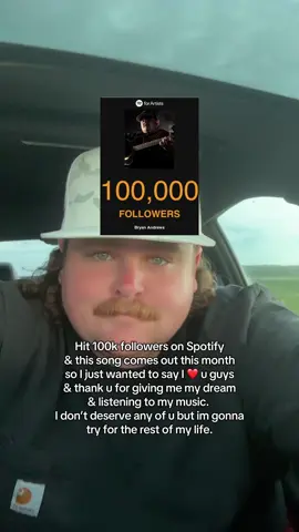 A post by @bryanandrewsmusic on TikTok caption: Shout out to the @Spotify listeners
