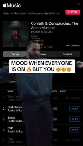 A post by @pastormikejr on TikTok caption: Dropping this Friday PRE-ORDER NOW!!! #AmenPMJ #pastormikejr #GodShowingOut #confettiXConspiracies 