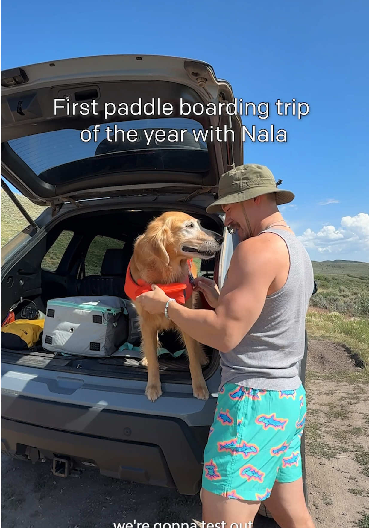 A post by @adventuringwithnala on TikTok caption: Every day at the lake is Nala’s favorite day 🥹