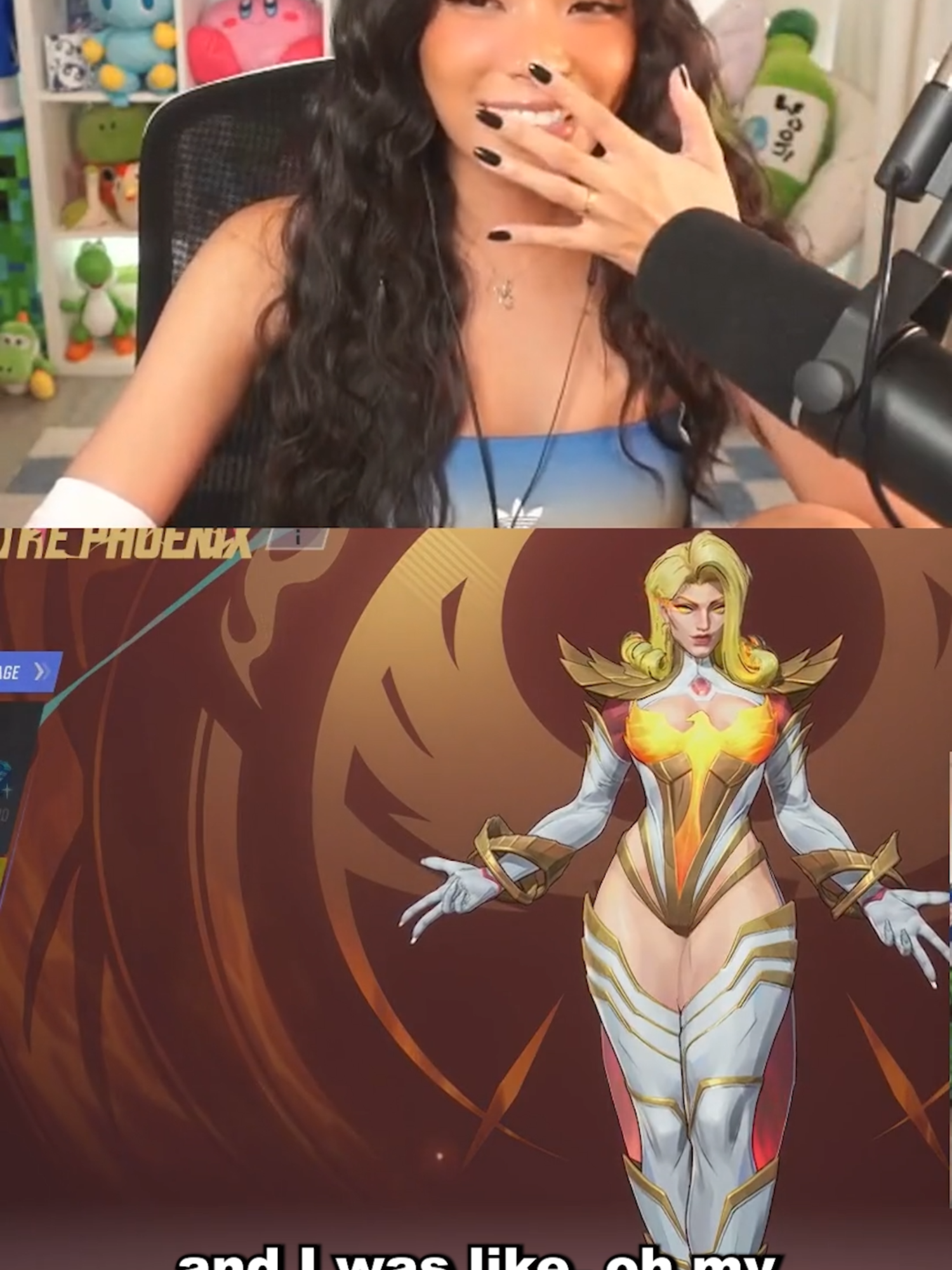 A post by @kayceeedilla on TikTok caption: NEW Emma Frost (Phoenix) Skin Season 3 - Full Coverage of The Battle Pass + All the brand new team ups fully covered in my latest video on season 3 marvel rivals early access dropping in the 30 mins! #marvelrivals #marvelrivalseason3 #marvelrivalsbattlepass