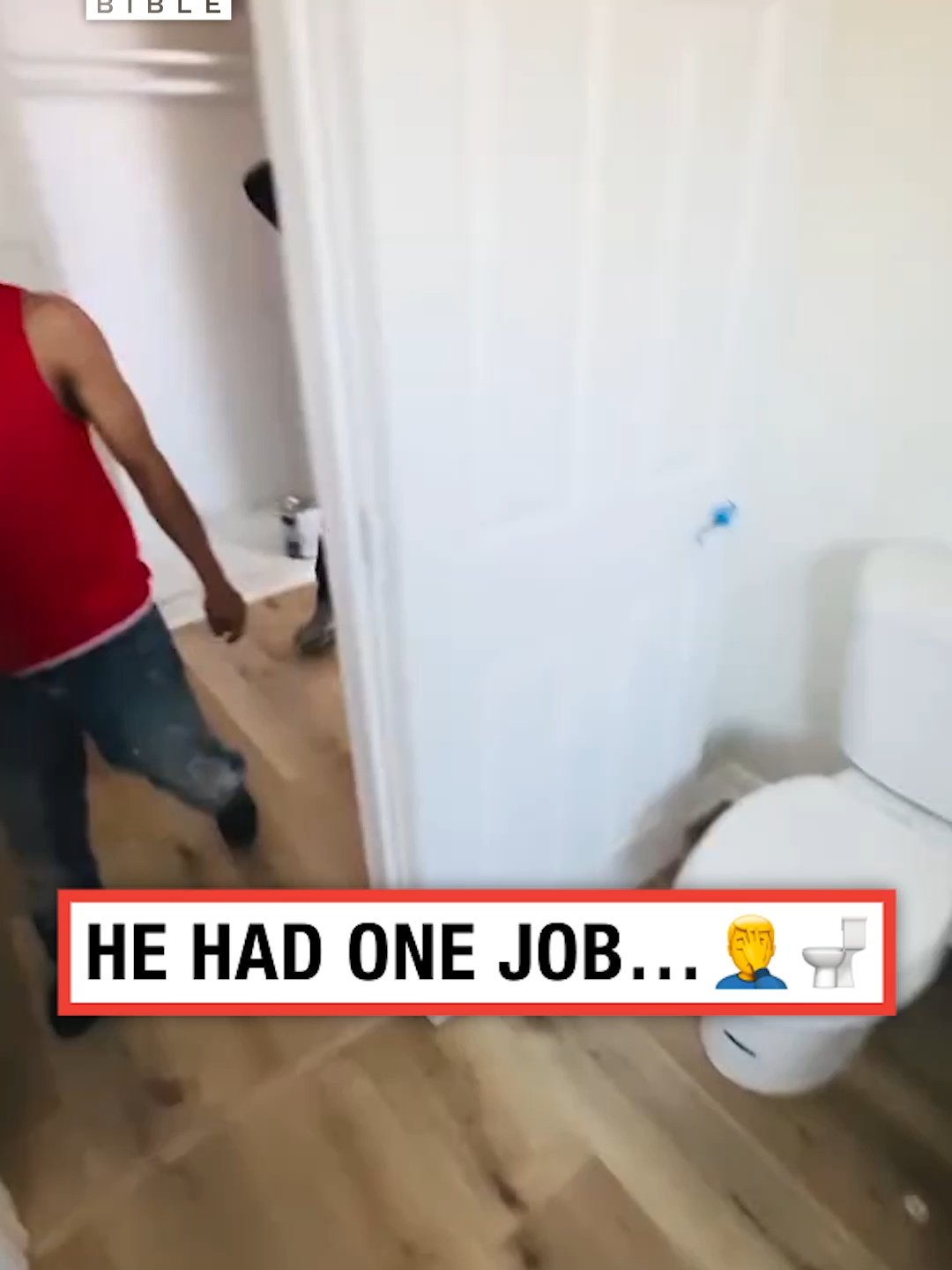 A post by @ladbible on TikTok caption: At this point just cut the door around the shape of the toilet 🤣 (🎥: @blds_construction) #ladbible #funnyvideos😂 #worklife #omg #fails #constructionlife #OhNo