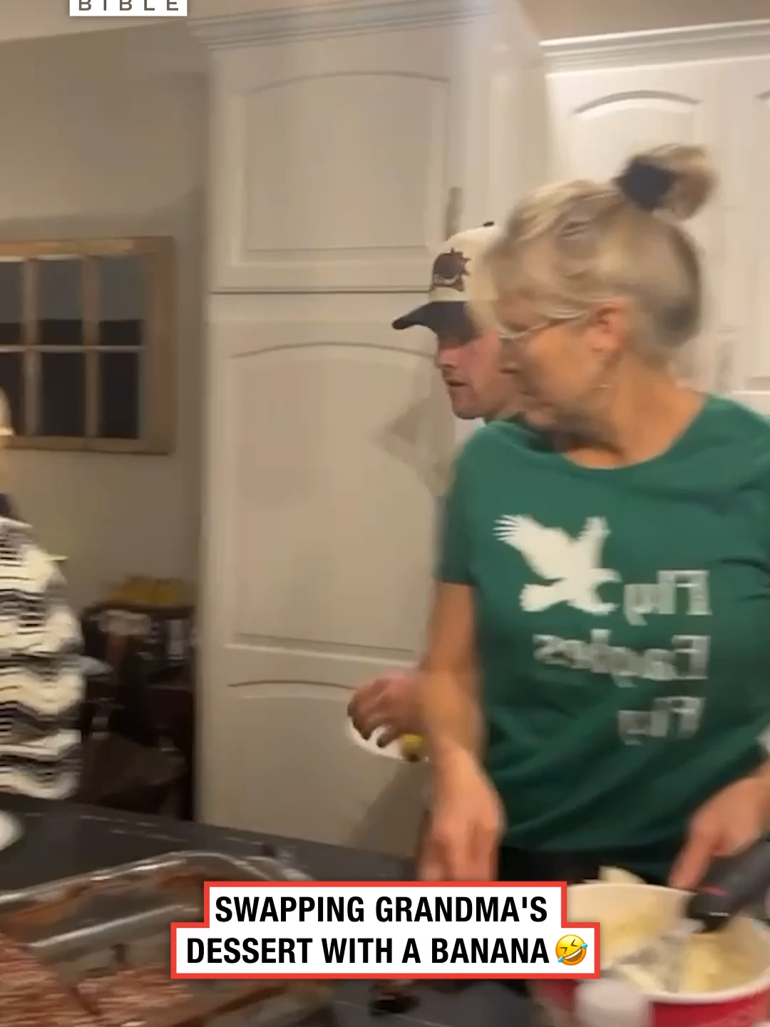 A post by @ladbible on TikTok caption: Grandma does NOT mess around when it comes to sweet treats 🤣 (🎥: Collab) #ladbible #funnyvideos😂 #grandmasoftiktok #pranks #reactions #grandkids