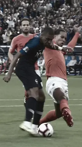 A post by @uefaeuro on TikTok caption: Van Dijk vs Mbappé 😤 #NationsLeague 