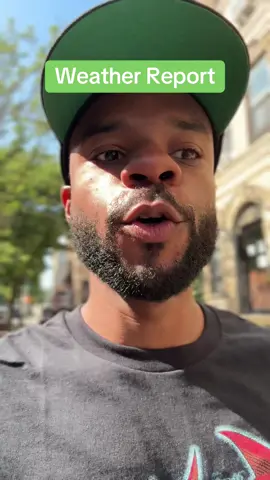 A post by @tyreaktoldyou on TikTok caption: Weather Report! It’s hot outside today. #TyreakToldYou #WeatherReport #Summer  #WeatherInNewYork #MotherNature 