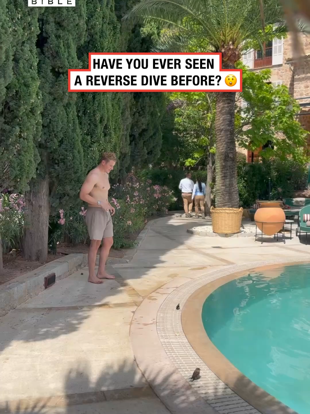 A post by @ladbible on TikTok caption: Is this video on reverse???? 😅 (🎥: ViralHog) #ladbible #funnyvideos😂 #diving #coolvideos #vacation #holiday