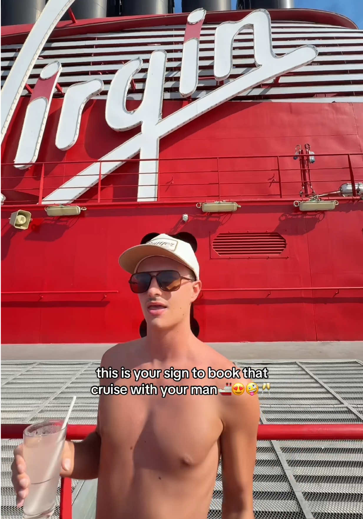 A post by @landonromanoo on TikTok caption: a time was HAD @Virgin Voyages #virginvoyages #ad 
