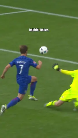 A post by @uefaeuro on TikTok caption: World class Rakitić 👏 #Rakitić #EURO2016 