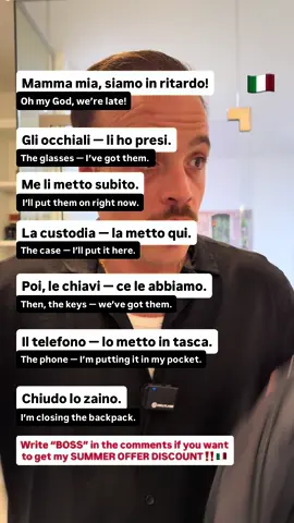 A post by @theitalianlanguageboss on TikTok caption: Email me to get my limited SUMMER OFFER DISCOUNT‼️ Boss@theitalianboss.com