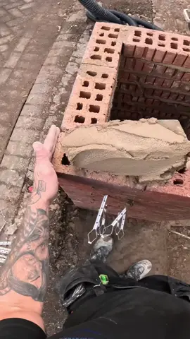 A post by @mahoneybrick on TikTok caption: 🧱 🥷  #pov #mahoney #bricklaying #foryou #explore #follow #bricklayers #bricklayer #gopro #asmr #