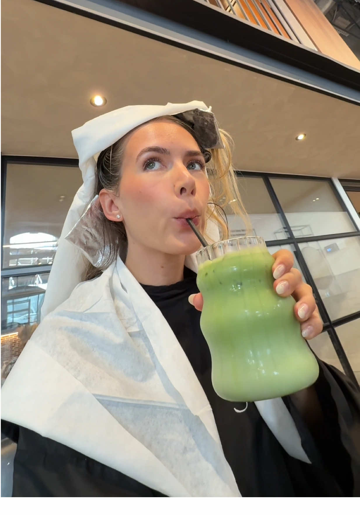 A post by @sophiatuxford on TikTok caption: i love hair day woohooo🌼🍦🥞✨⛅️