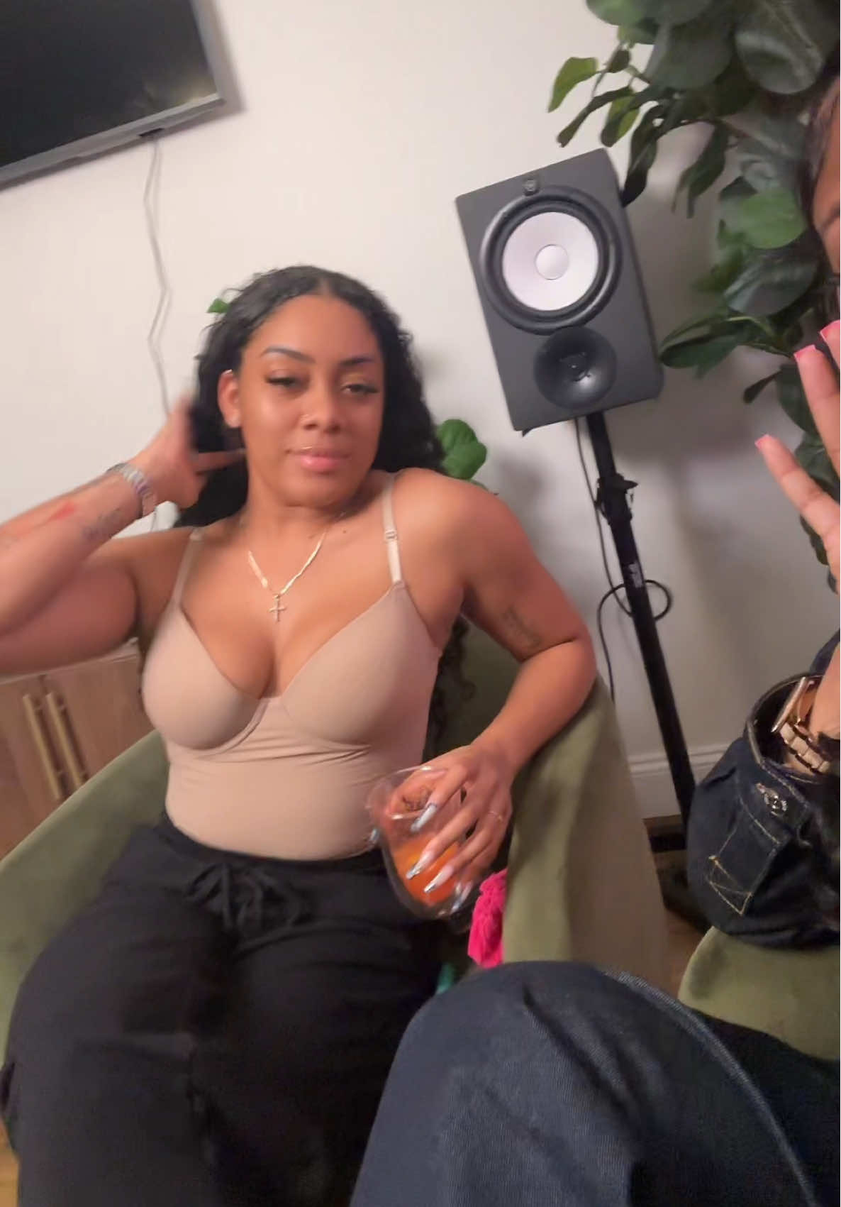 A post by @kashyuhmada on TikTok caption: Uno Ready Fi Girl Talk w Kash and @lee  📞💕#fyp #KallKash #jamaicantiktok #girltalk 
