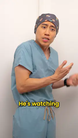 A post by @steveioe on TikTok caption: Doctor walks in on patient doing the dirty 🥲