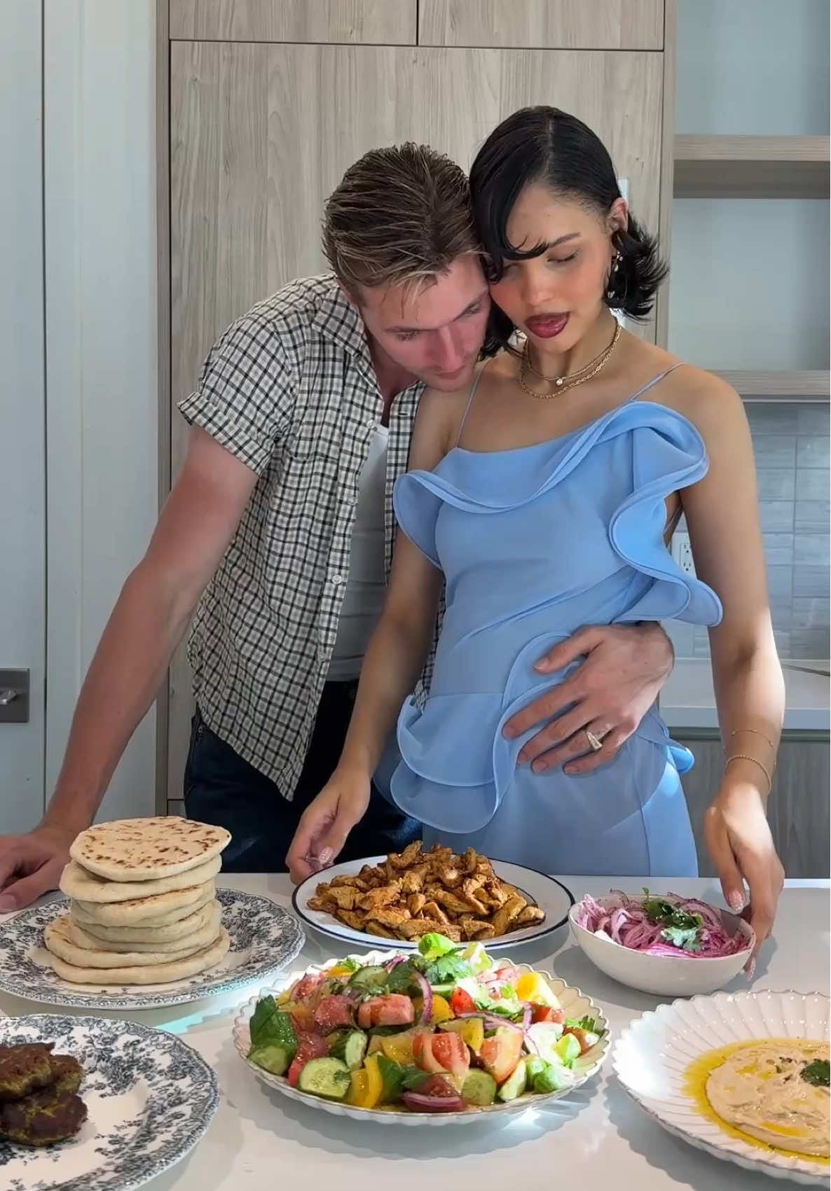 A post by @naraazizasmith on TikTok caption: ultimate summer meal! 🤍 #easyrecipe #homecooking #fypシ #marriage #mediterraneanfood #salad 
