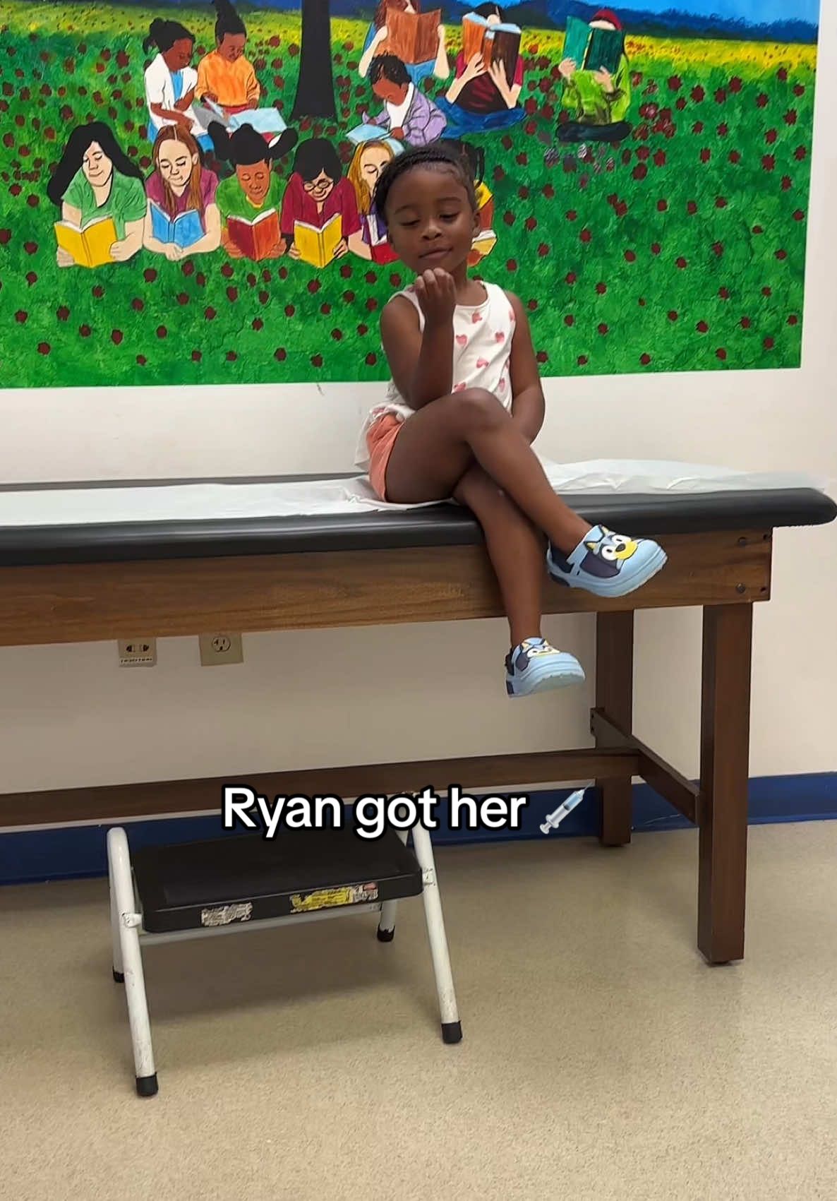 A post by @tekab0 on TikTok caption: This girl hereeeeee 😭 She’s definitely my WILD CARD! You never know what you’re gonna get 🤣 My baby is going to pre-K in August 😩 we’re excited !!! 😶‍🌫️📚📓 Be prepared for some wild story times! #fyp #ryan #mamasgirl #love #biggirl #doctorsappointment #omg 