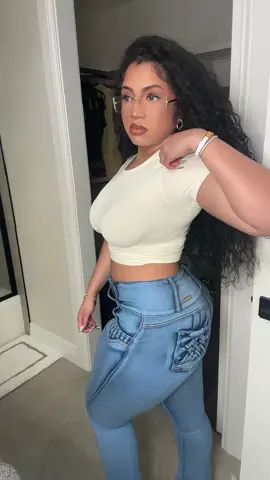 A post by @kingjnya on TikTok caption: the pants are so flattering and stretchy 😍 i’m wearing a size 9! #buttliftjeans 
