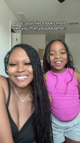 A post by @dasiatemia on TikTok caption: Who looks more like me? Nae or Rylee? 👀  #fyp #auntie #mom #twins 🩷