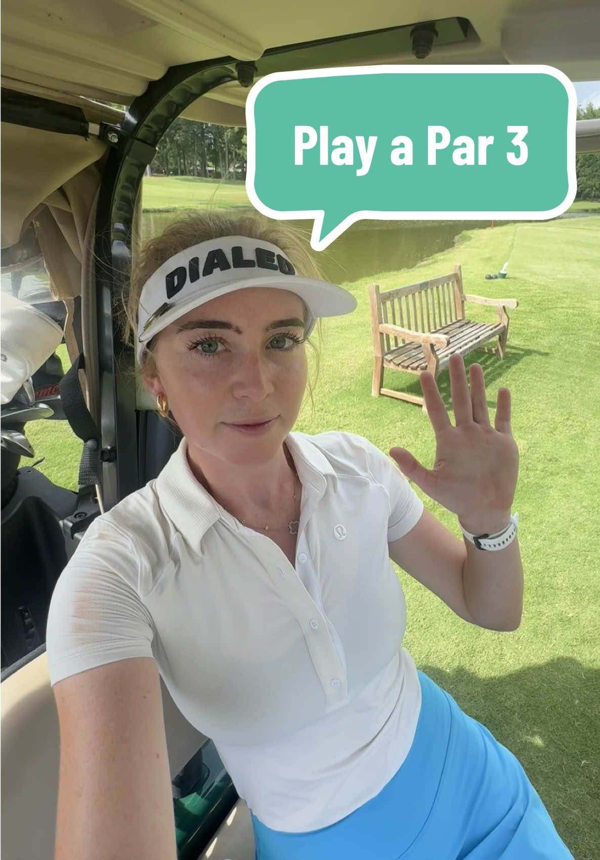 A post by @graceeecharisss on TikTok caption: Hole 6 at Texarkana country club #golf 