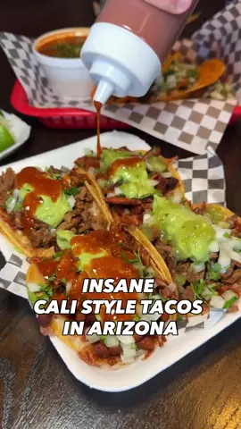 A post by @hungryhotline on TikTok caption: If you haven’t been to @calitacosaz yet, you are seriously missing out! They just opened up a new location in Phoenix where they are serving up some incredible birría, carne asada, and al pastor tacos along with insane tortas, flan and more! The staff is great and prices are reasonable! You can even get their rolled taco plate for $7.99! Let us know if you check them out! 📍 Cali Tacos 245 E Bell Rd Phoenix Az 85022 #birriatacos #calitacos #streettacos #carneassada #alpastor #rolledtacos #flan #grandopening #arizona #phoenix #tacos #torta