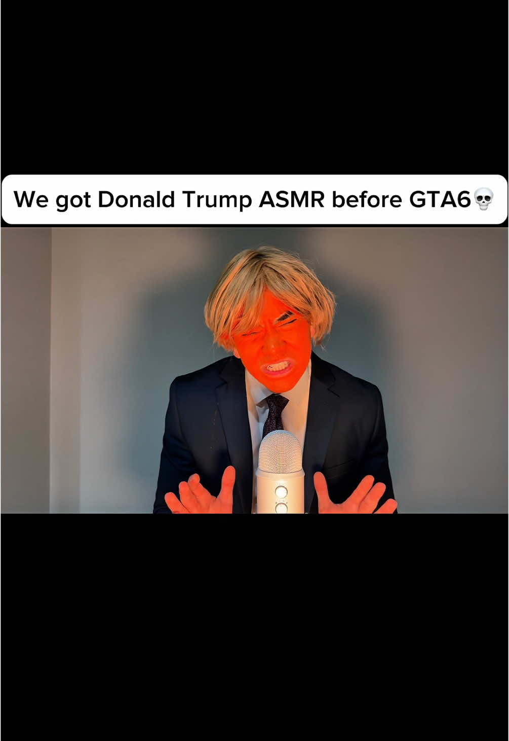 A post by @jacksenlunaa on TikTok caption: We got Donald Trump ASMR before GTA6💀 #asmr #viral #donaldtrump 