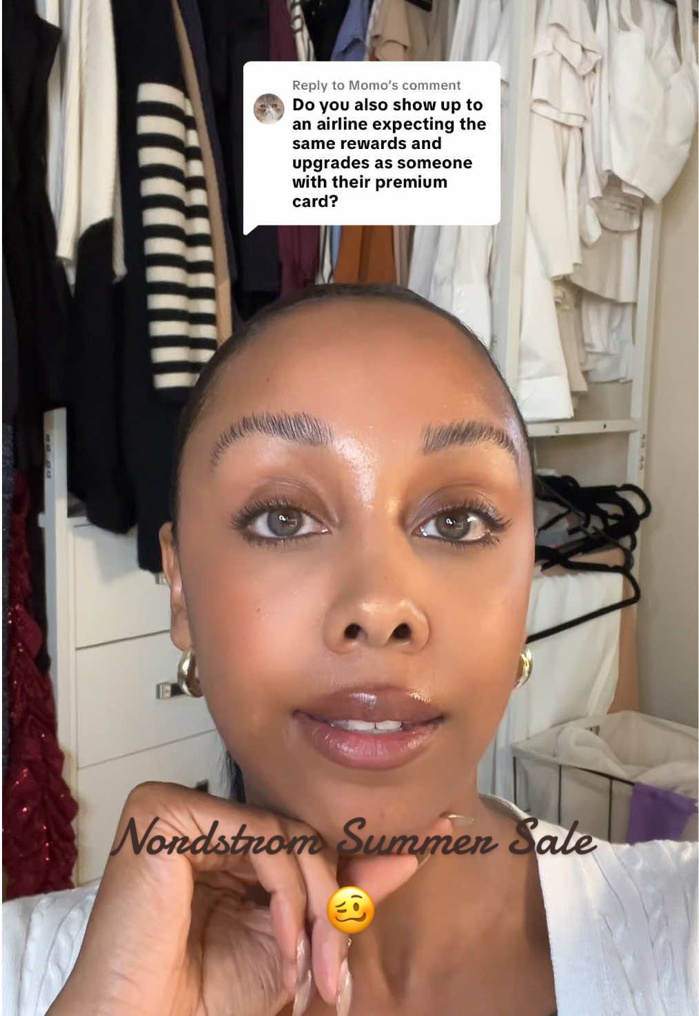 A post by @teamdela on TikTok caption: Replying to @Momo Exclusionary sales don’t compare to perks. You still have access to them they’re just not a “perk” for you. #nordstrom #summersale #whileshopping  @MANDELA ✨ 