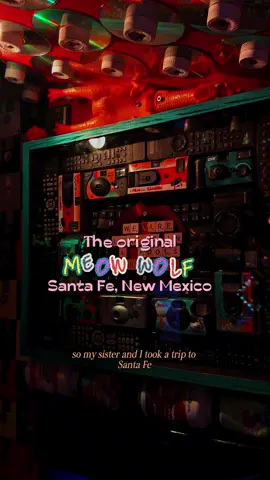 A post by @aieshabeasley on TikTok caption: Just checked off my 3rd @meow__wolf 🤭this time I went and visited the one in Santa Fe, New Mexico! We had fun and it was so cool to share this experience with my sister! Let me know if you all have been to one before!  . . . #newmexico #arizonainfluencer #santafe #meowwolf 