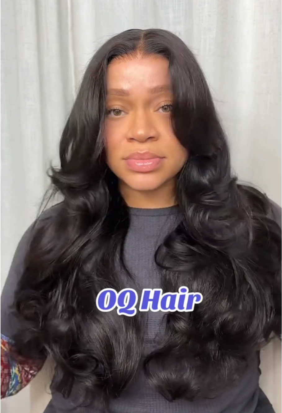 A post by @oqhair on TikTok caption: This wig is a 10/10 no lie 😍👏 My fav wig so farrr 💗Get Same Wig 𝟐𝟖% 𝐎𝐅𝐅 with " Code:𝐓𝐊𝐕𝐈𝐏 " (🔗 in my bye-oh!)#tiktoktopwigs #humanhair #oqhair #weargowig #bodywavewigs #wiginstall #wigtok #wigs 