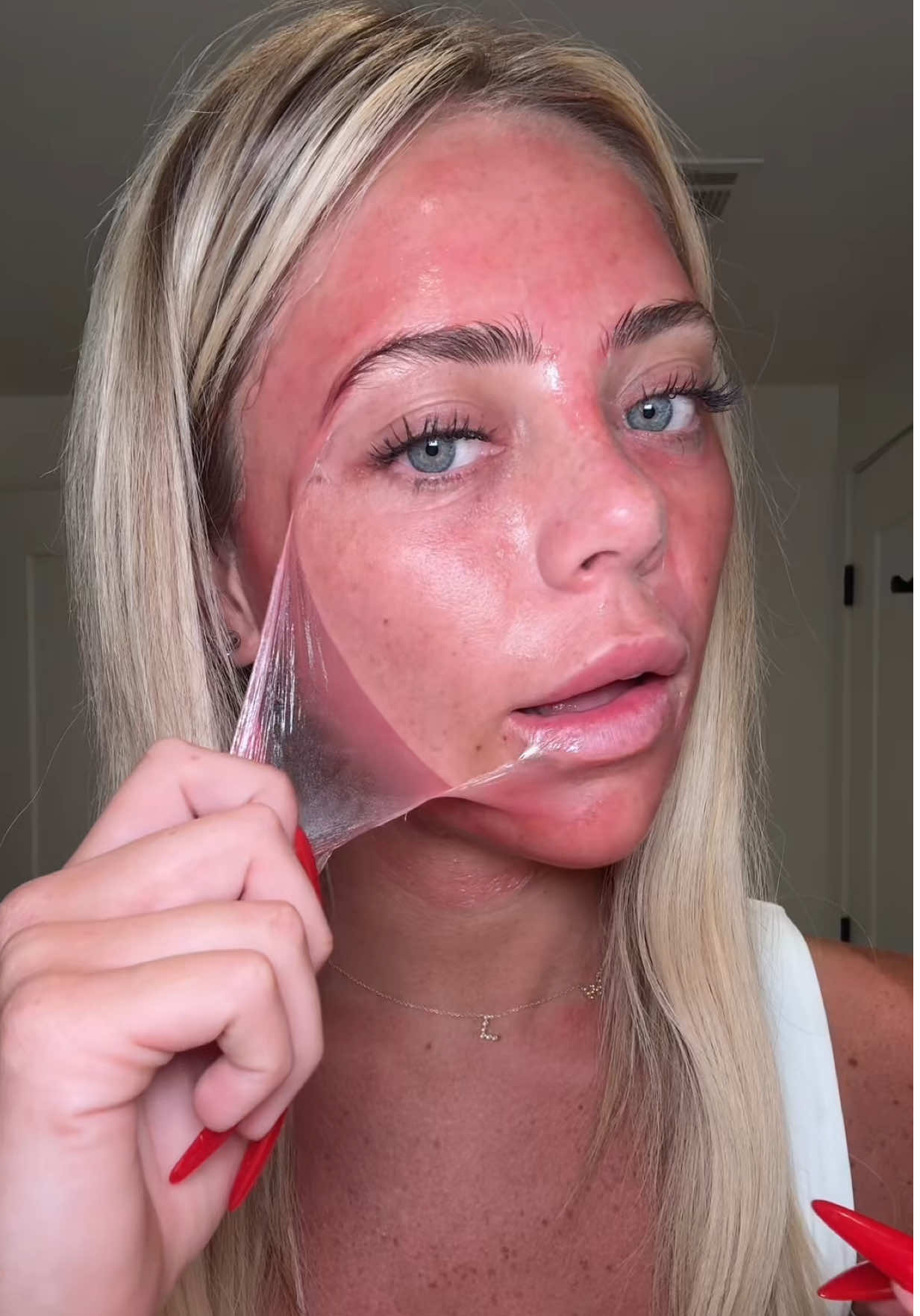 A post by @ on TikTok caption: my holy grail @medicube global #medicube #glassskin #skincare #pdrnwrappingmask #medicubeskincare #depuffing #sephora #ulta 