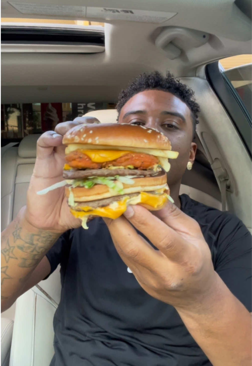 A post by @shawnfoodreviews7 on TikTok caption: Big Mac got an upgrade today 👀 #mcdonalds #tiktokeats #fastfoodhacks #foodreview #mukbang #fypシ゚viral 